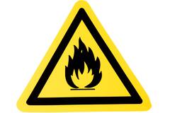 Sticker brandgevaarlijke stoffen 10cm
