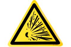 Sticker explosie gevaar 10cm