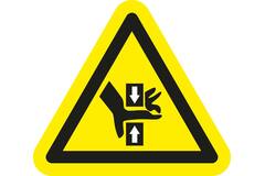 Sticker handknelgevaar 10cm