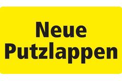 Sticker Neue Putzlappen 18x10cm