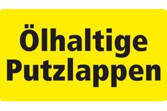 Sticker Oelhaltige Putzl. 18x10cm