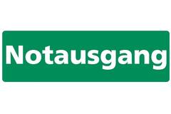 Sticker Notausgang 30x10cm
