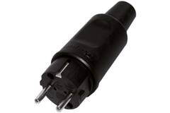 Rubber contactstekker 2 polig 220V
