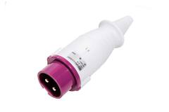 CEE contactstekker paars IP44 2P-16A-24V