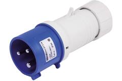 CEE contactstekker IP44 3P 16A 230V blauw