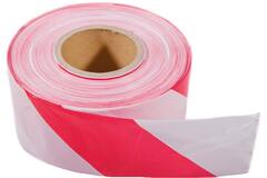 Markeerlint rood/wit 80mm x 500mtr