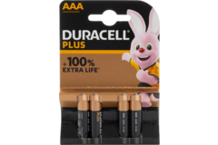 Batterij AAA Duracel Plus MN2400 4st.