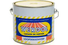 Werdol Loopdekkenverf roodbruin 4ltr