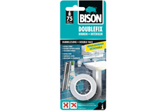 Bison Dubbel Fix 1,5 mtrx19 mm Wit Rol