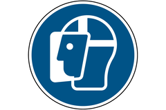 Sticker gelaatsscherm dragen verplicht 10cm
