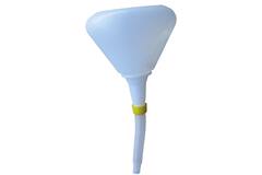 Trechter + flexibele tuit + zeef 19cm