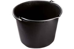 Emmer plastic zwart zwaar 12ltr