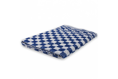 Keukendoek blok blauw/wit