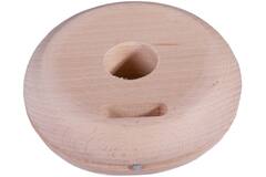 Mastknop hout plat 75mm - 3"